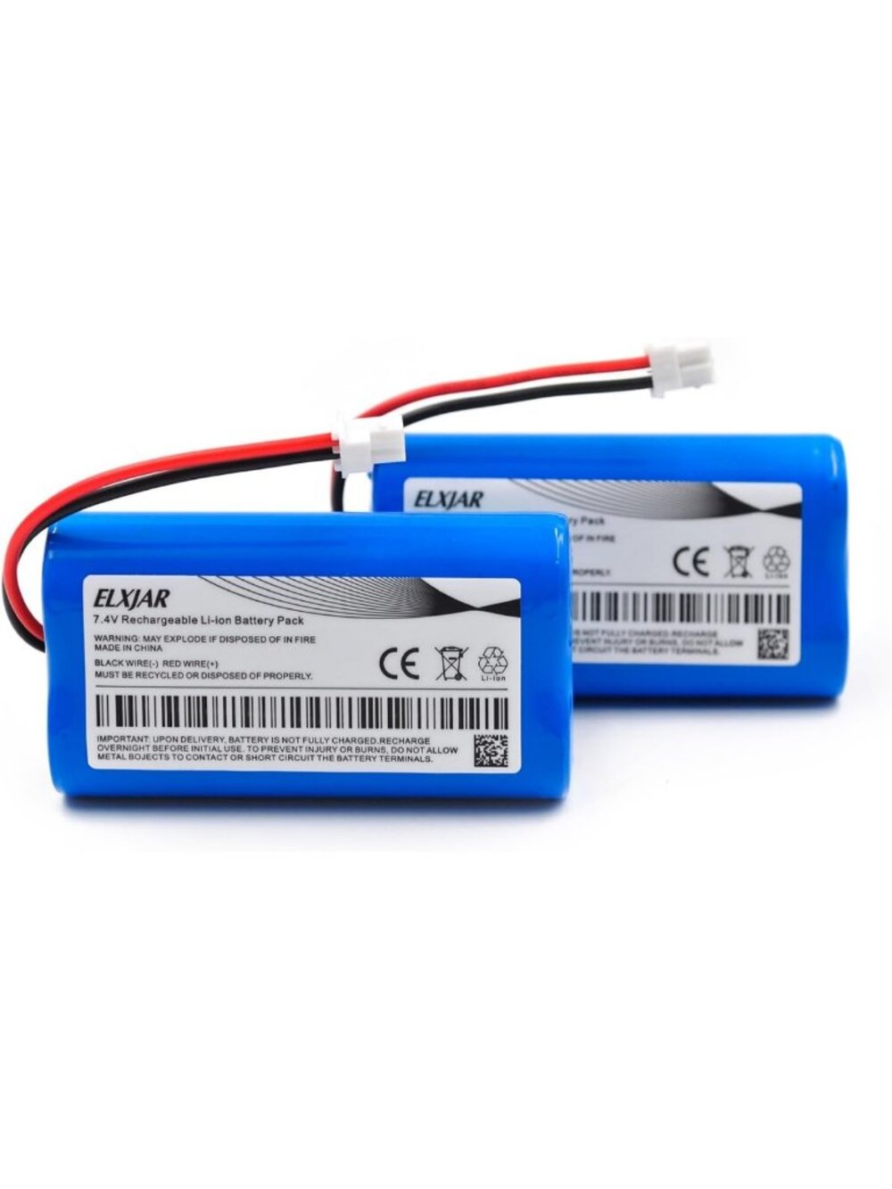 2-Pack 7.4V 2600mAh Rechargeable Batteries for Surgical Loupes & Lights